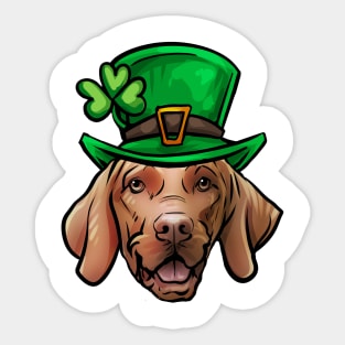 St Patricks Day Vizsla Sticker